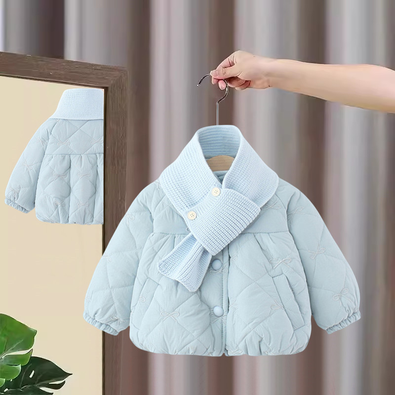 女童棉服2025新款女宝宝夹棉外套