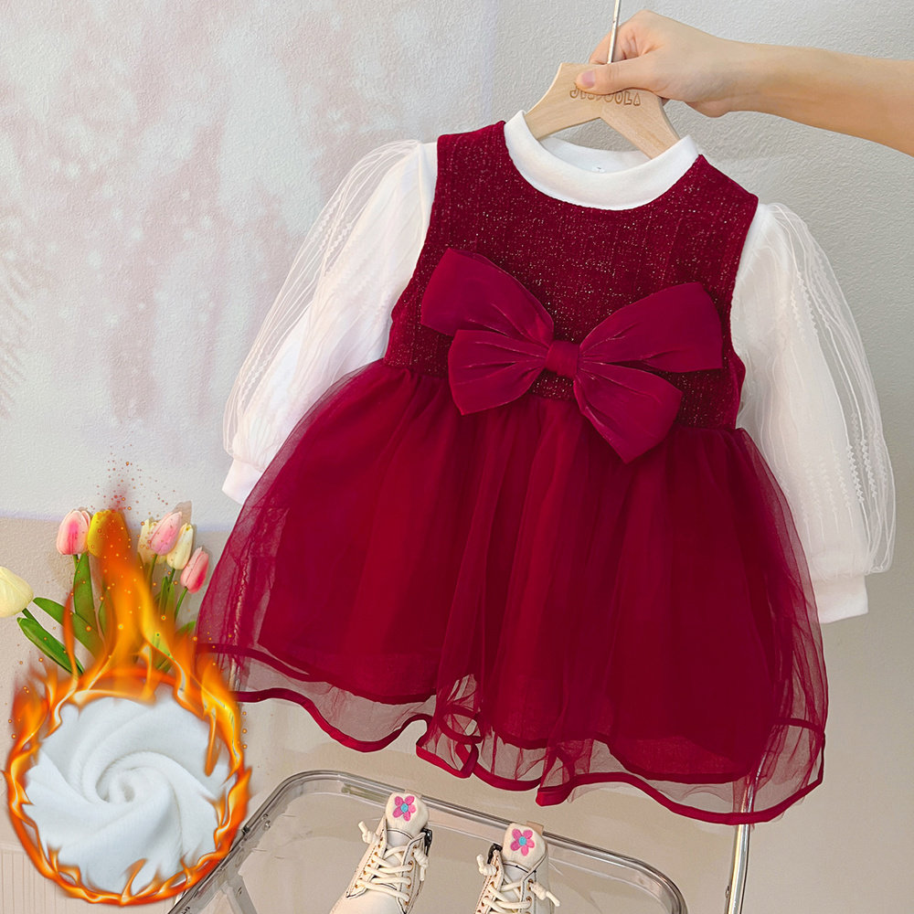 女童秋冬礼服公主裙加绒儿童裙子冬季婴儿童装一岁宝宝冬装连衣裙,童装/婴儿装/亲子装,连衣裙,淘宝优惠券,粉丝福利购,淘宝优惠卷