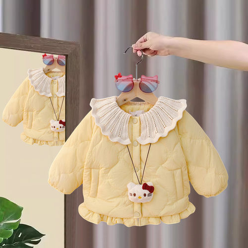 女童棉服秋冬装2025新款儿童外套