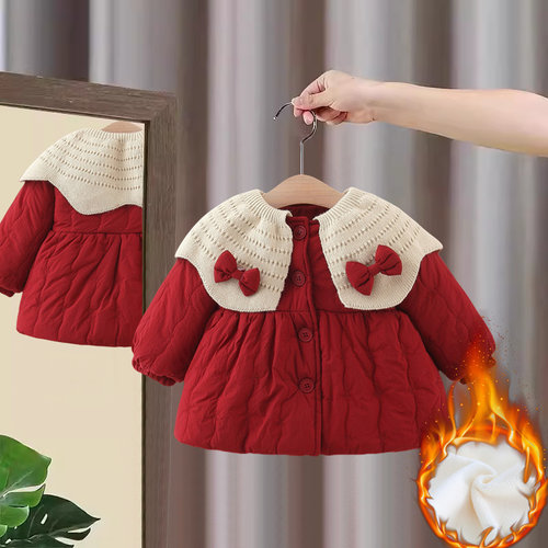女童棉服外套冬装洋气童装