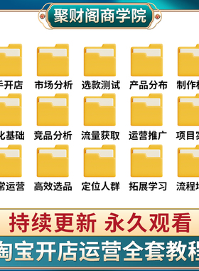 2025淘宝开店教程我要怎么开网店免费注册电商运营培训视频课程