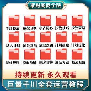 2025巨量千川投流教程抖音直播电商广告千川投放课程付费推广培训