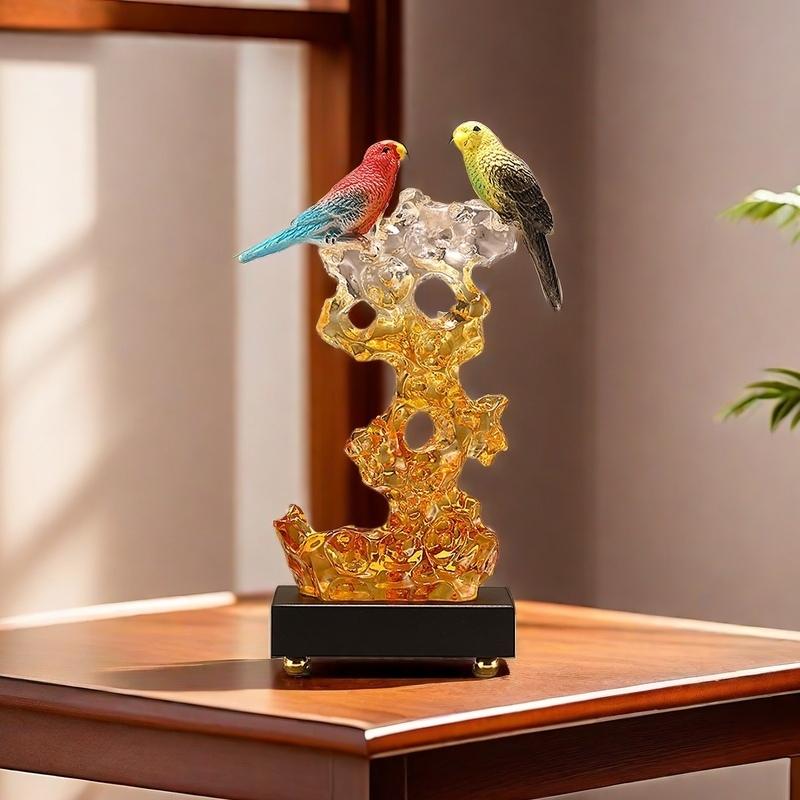 新中式透明树脂太湖石装饰摆件图片