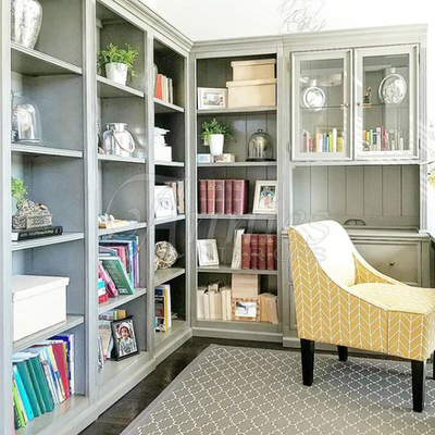 新古典组合单体转角书柜美式实木