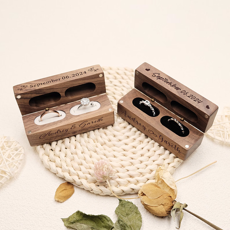 黑胡桃木首饰盒复古小号