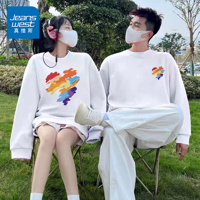 真维斯秋季2024新款情侣装卫衣