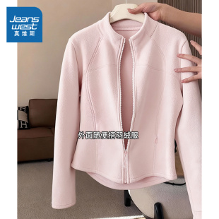 女装 冬季 冲锋衣内胆保暖抓绒内搭 摇粒绒外套女新款 NOB真维斯修身