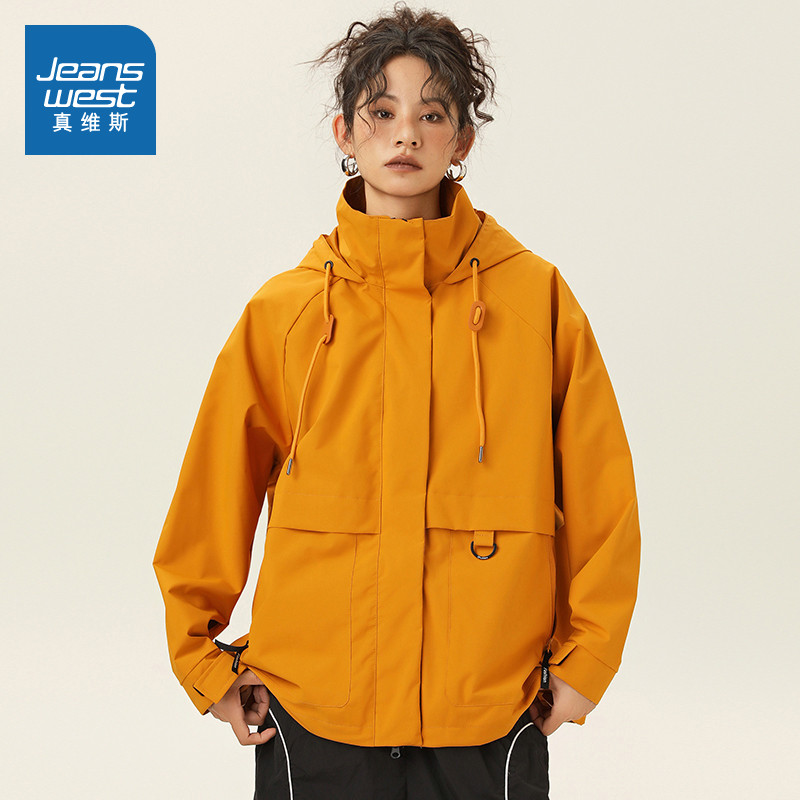 KC真维斯女装2025冬季新款潮流时尚女生休闲户外运动连帽外套