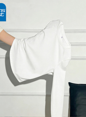 KV真维斯薄绒打底衫女2025新款冬季保暖内搭白色百搭圆领长袖t恤