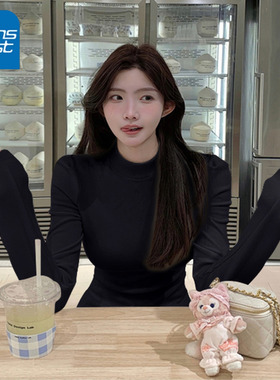 NOA真维斯半高领薄绒打底衫女 2026秋冬新款加绒磨毛长袖内搭上衣