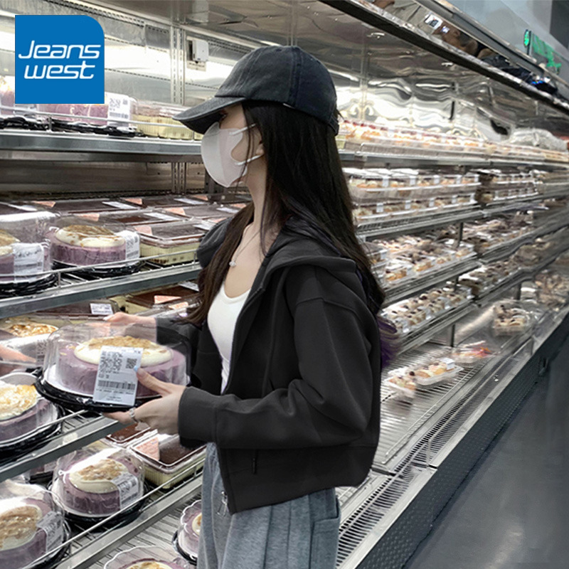 真维斯插肩袖短开衫女2025年新款