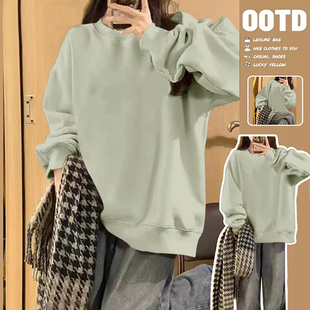 宽松休闲长袖 NOW真维斯无帽圆领卫衣女款 春季 爆款 上衣女 2026新款