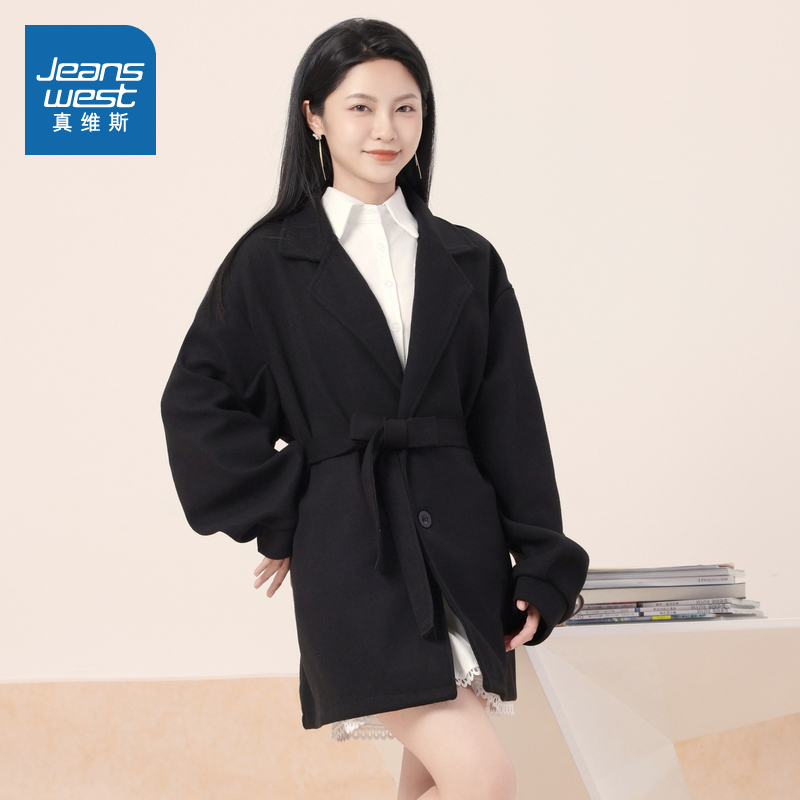 真维斯女装通勤优雅大翻领外套