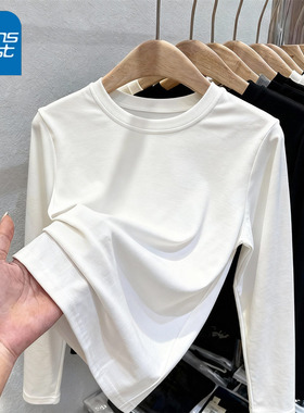 KV真维斯白色内搭上衣t恤女春季2026新款女装纯棉宽松圆领打底衫