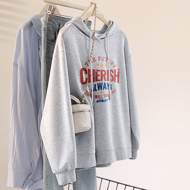 真维斯休闲连帽卫衣女2025新款