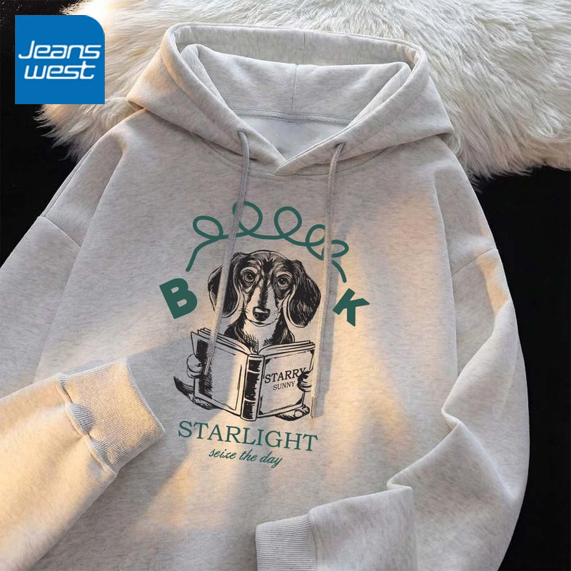 KV真维斯卫衣女款2026新款春秋爆款灰色百搭正肩圆领连帽上衣外套,女装/女士精品,卫衣/绒衫,淘宝优惠券,粉丝福利购,淘宝优惠卷