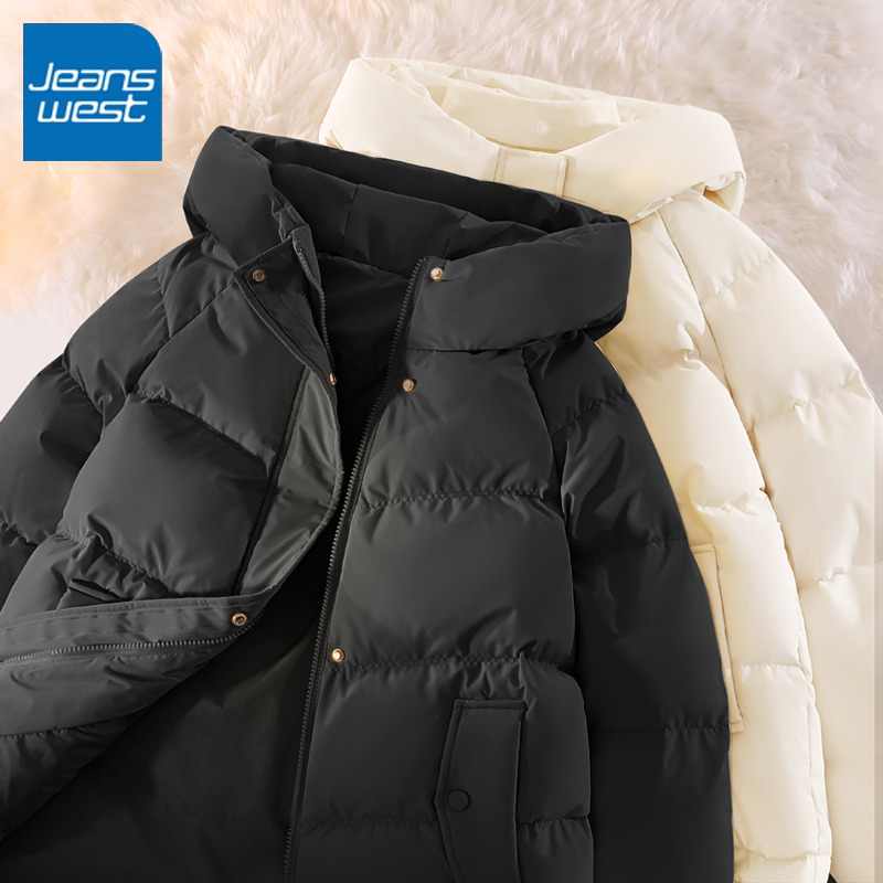 真维斯连帽短羽绒服女2025新款