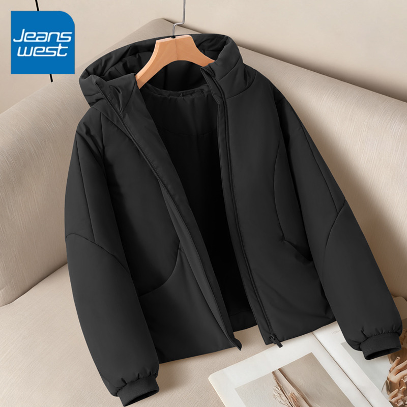 真维斯连帽棉服女款2025新款