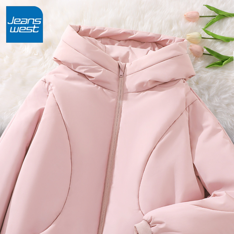 真维斯连帽棉服女款2025新款