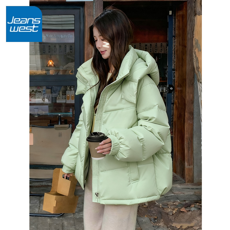 真维斯棉袄女款2025新款连帽棉衣