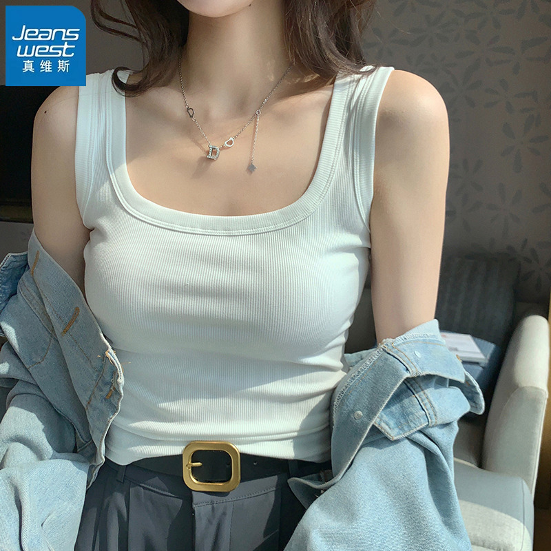真维斯吊带背心女无袖紧身上衣夏