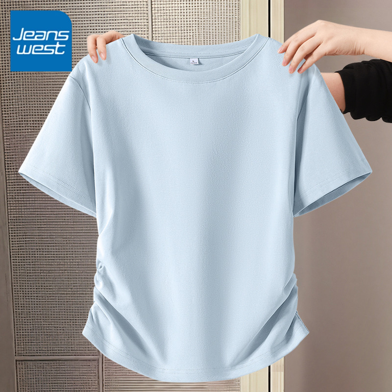 真维斯紧身短袖t恤女夏2025新款