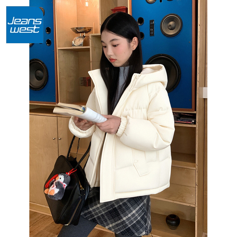 真维斯连帽羽绒服女款冬季2025