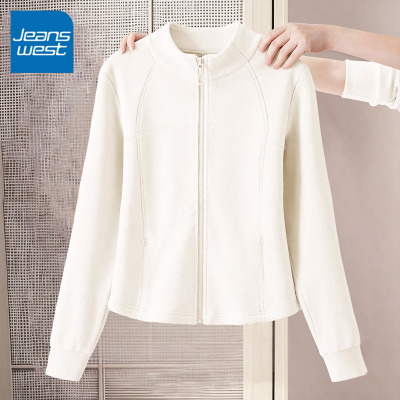 KYV真维斯摇粒绒外套女冬季2025新款修身内搭冲锋衣抓绒内胆上衣