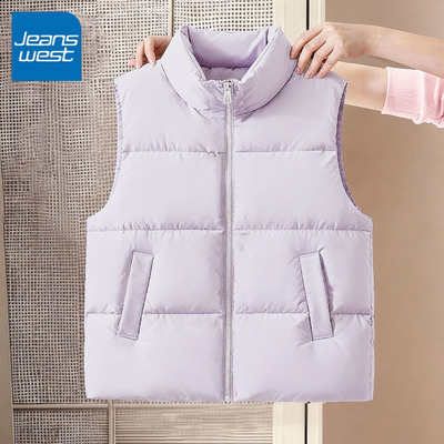 KV真维斯棉马甲女秋冬季2025新款加绒加厚韩系外套保暖外穿背心