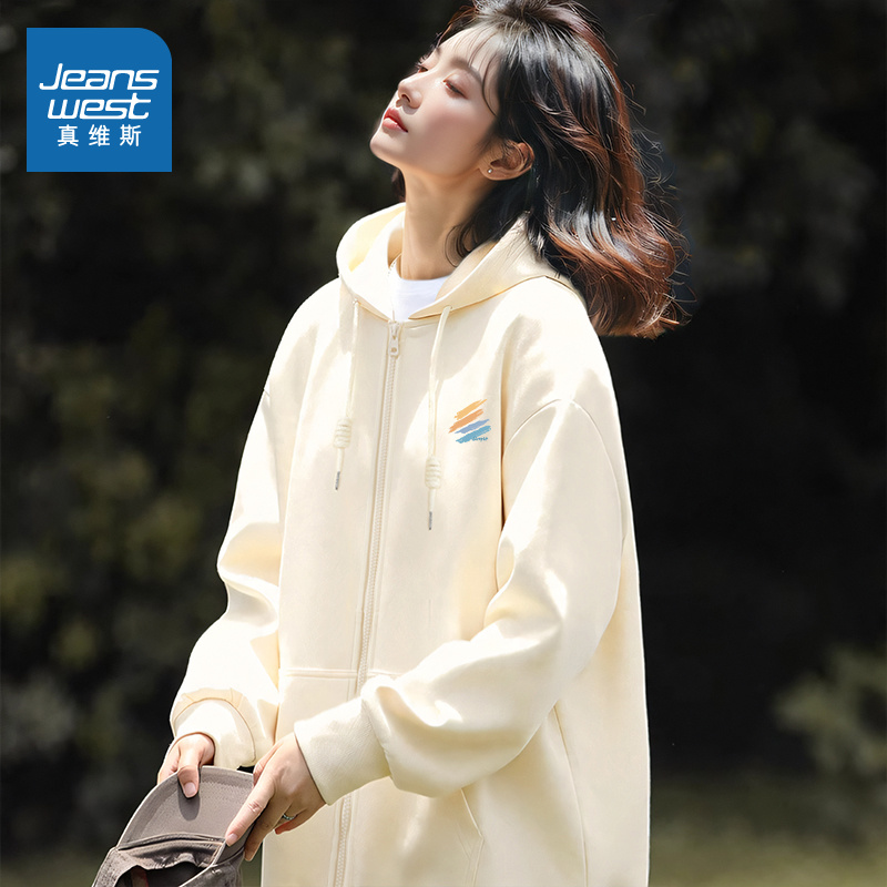 真维斯连帽卫衣外套女秋季新款