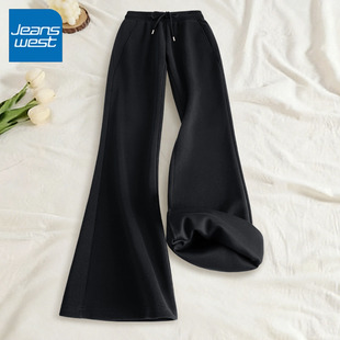 高腰显瘦休闲小个子喇叭裤 春秋季 女 女2026新款 KV真维斯微喇运动裤