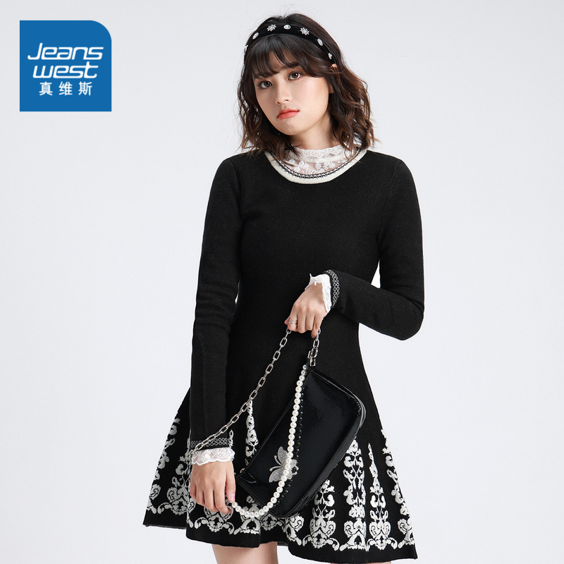 针织连衣裙春季女士休闲