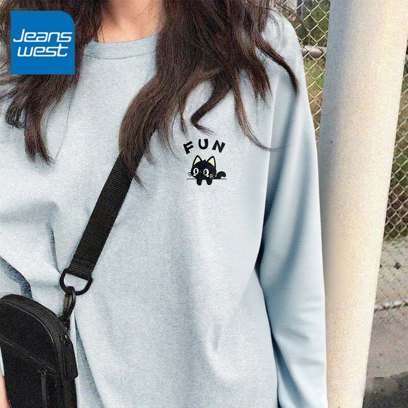 真维斯宽松长袖上衣女春秋季