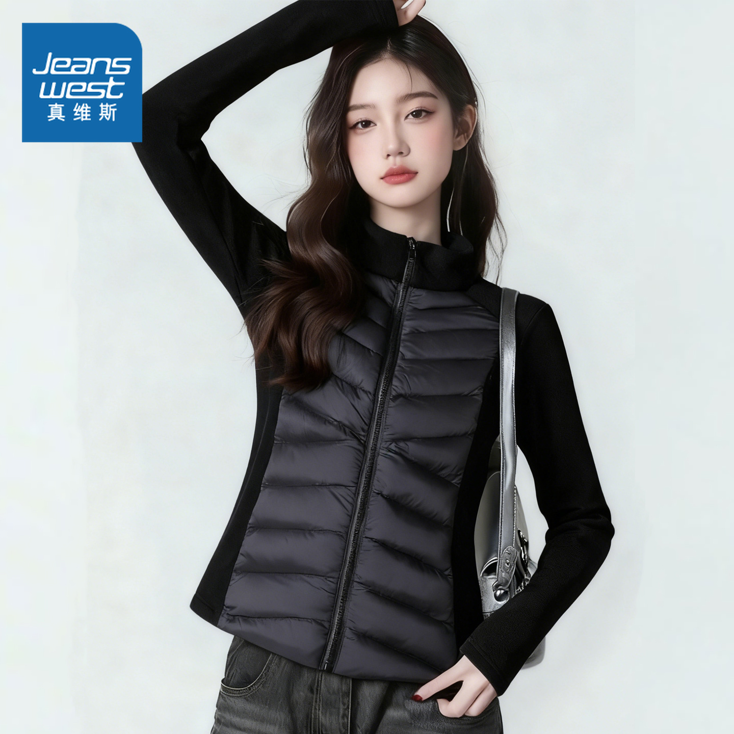 真维斯加厚棉服女款2025新款冬季