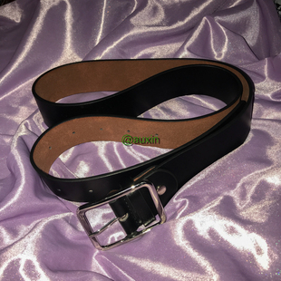 wumulle 80s嬉皮士年代方块复古腰带皮带迪斯科基本款百搭银扣自