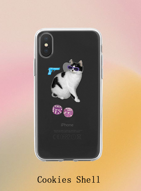 复古拽拽猫咪 tpu透明手机壳XR 11pro 安卓