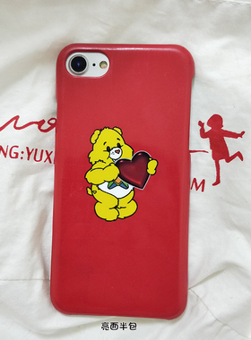 Cookies Shell彩虹爱心熊 手机壳亮面磨砂硬壳iphoneX7plus半全包