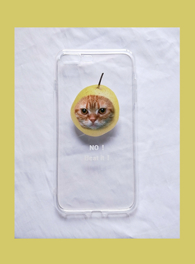 Cookies Shell淡定屁儿猫 tpu透明手机壳软壳iPhoneX 67plus全包