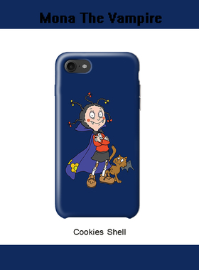 Cookies Shell 小魔女蒙娜手机壳磨砂硬壳iPhoneX 67plus半全包
