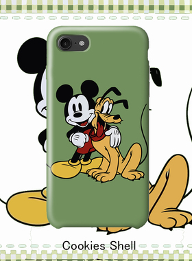 Cookies Shell米奇布鲁托 手机壳磨砂硬壳iphoneX 67plus半全包