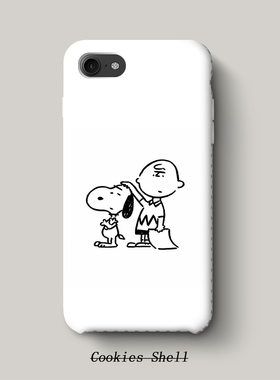 Cookies Shell史努比和查理 手机壳磨砂硬壳iPhoneX 67plus半全包
