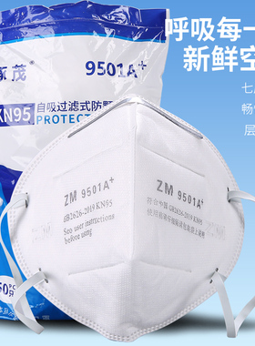 ZM9001防尘口罩防工业粉尘打磨电焊灰粉防雾霾9002头戴式透气KN95