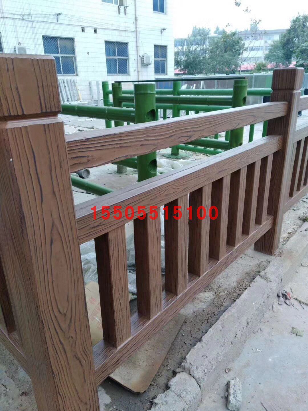 护城河仿木栏杆仿树皮围栏河道栏杆阳台花瓶栏板模具水泥栏杆围栏