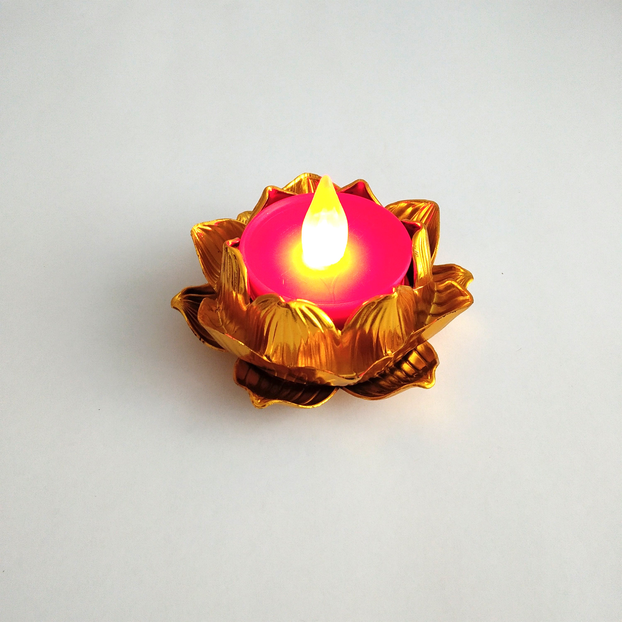 电池式led电子莲花灯蜡烛荷花长明灯供佛佛前灯寺庙家庭祭祀无烟