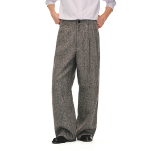 「花纱羊毛」好莱坞腰头西裤 NONRADICAL