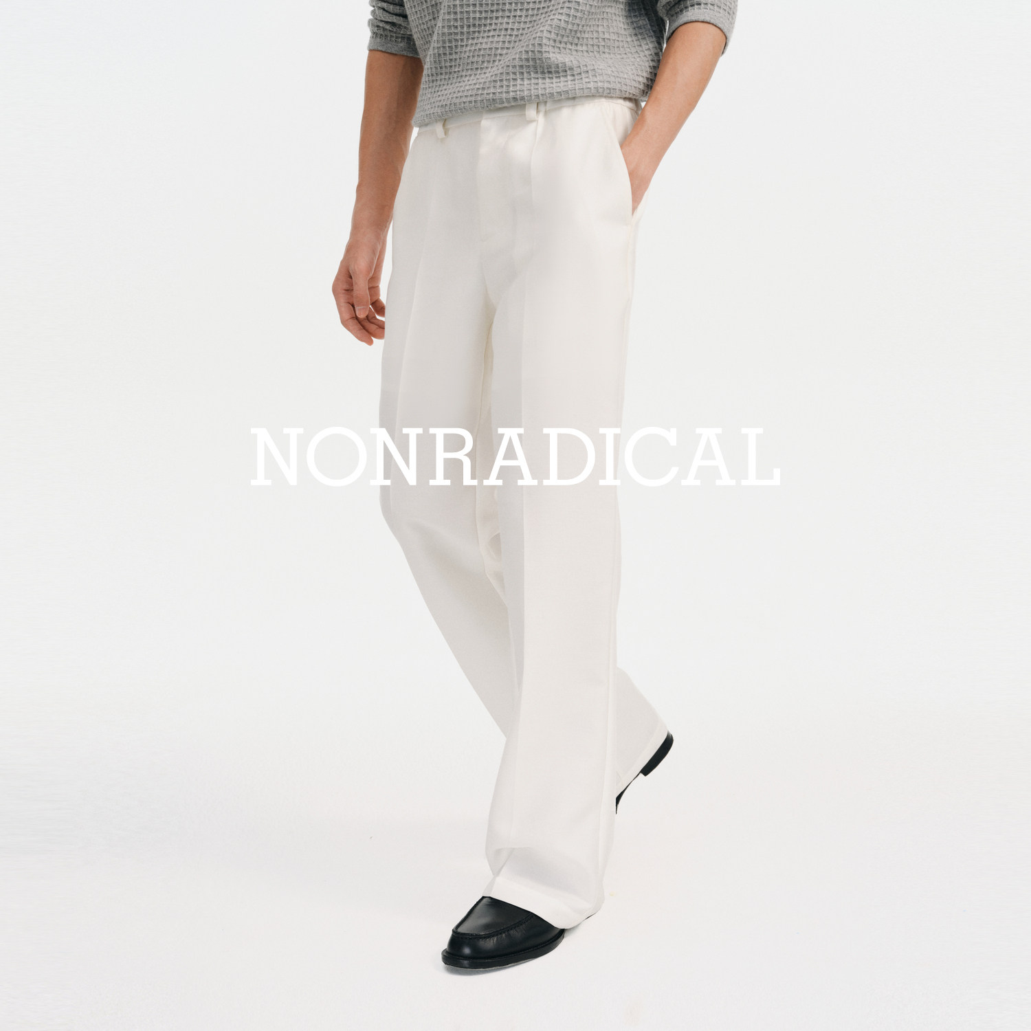 NONRADICAL 「天丝醋酸羊毛」中线西裤图片