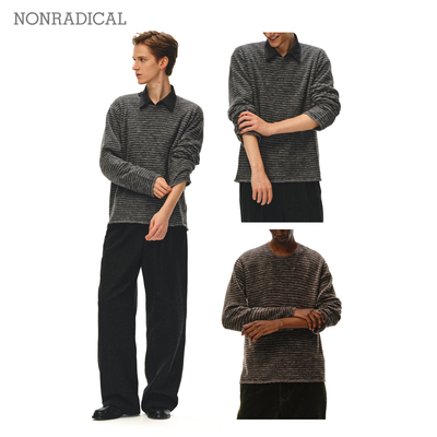 「羊驼毛」条纹毛织长袖 NONRADICAL