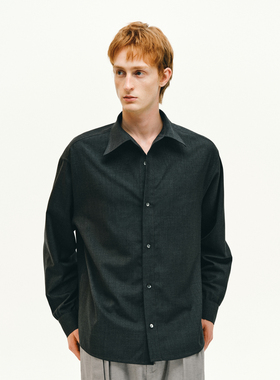 NONRADICAL「可机洗精纺羊毛」长袖衬衫 NR