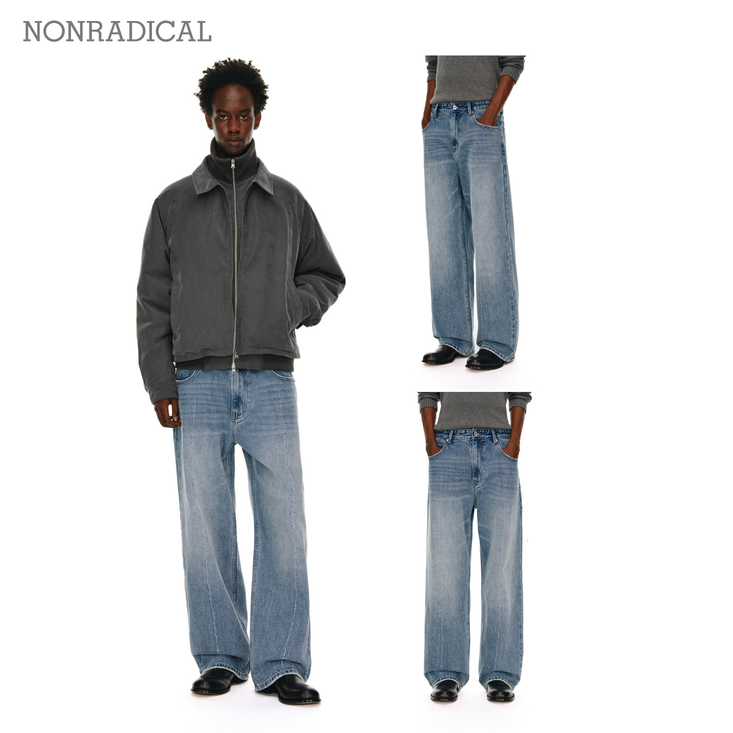 「水洗中线」牛仔裤  NONRADICAL