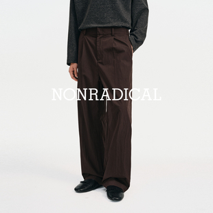 NONRADICAL 「进口盐缩工艺」棉锦打褶长裤 NR